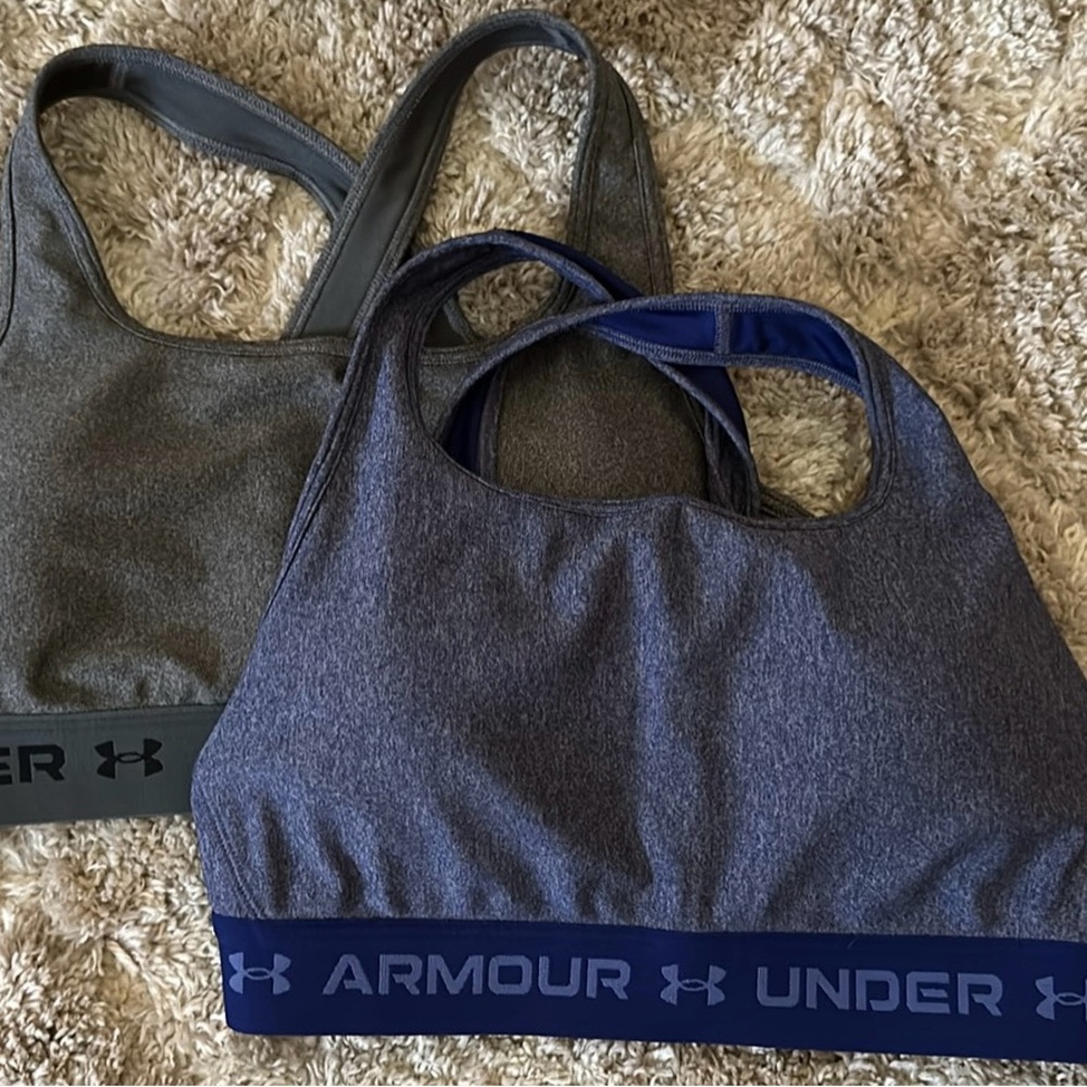 Under Armour compression sports bras, size medium